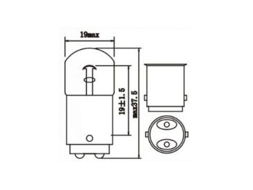 Ampoule miniature pour automobile T16