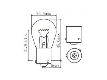 Ampoule de feu de stationnement PY21W S25