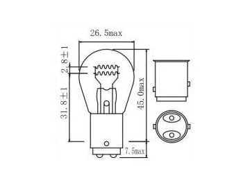 Ampoule de signalisation P21W 1156