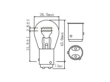 Ampoule de signalisation P21/4W S25