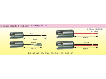 Douille d'ampoule en acier inoxydable