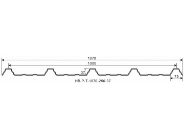 Panneau tuile ASA-UPVC (T-1070)