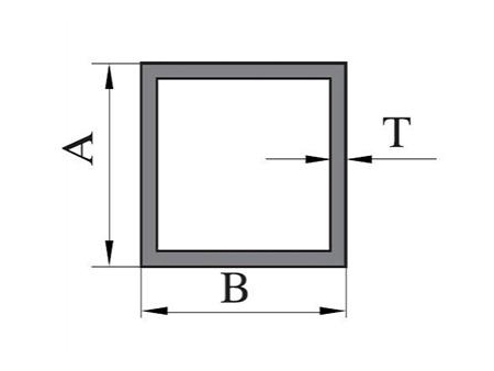 Tube carré aluminium