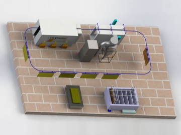 Ligne de revêtement électrostatique  (semi automatique)