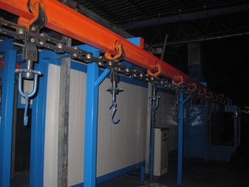 Ligne de production de revêtement en poudre électrostatique