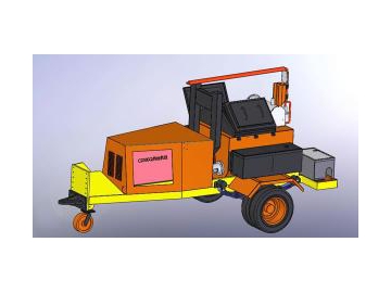 Camion d’entretien routier - Réparation infrarouge du pavage d'asphalte