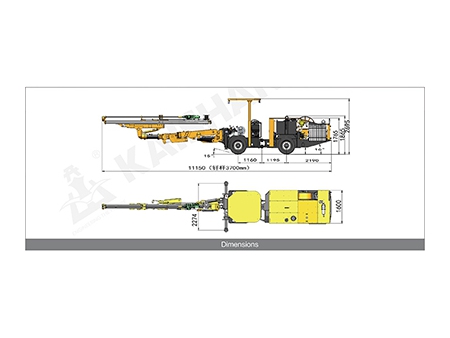 Foreuse hydraulique Jumbo à percussion supérieure KJ 211