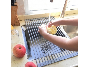 Egouttoir enroulable en silicone