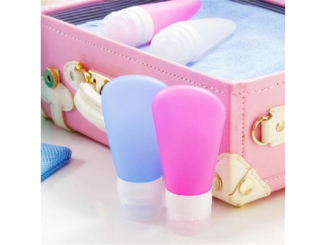 Bouteille shampoing en silicone