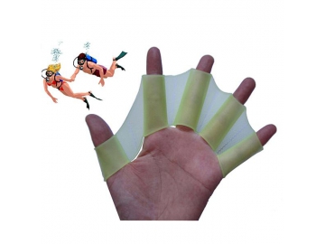 Gants palmés en silicone pour natation