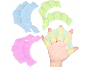 Gants palmés en silicone pour natation
