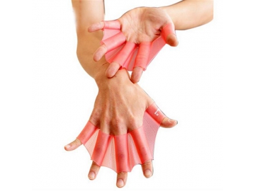 Gants palmés en silicone pour natation