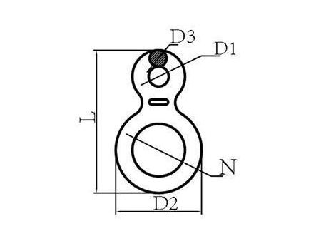 Anneau de levage forgé - double œil