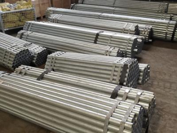 Tube galvanisé pour échafaudage