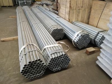 Tube galvanisé pour échafaudage