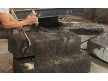Scie à pont pour blocs de pierre, marbre ou granite de grandes épaisseurs