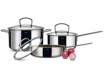 Batterie de cuisine 5 couches d'acier inoxydable