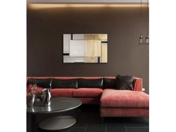 Miroir mural rectangulaire avec cadre MDF