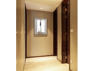 Miroir mural rectangulaire cadre en bois