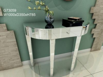 Coiffeuse en verre miroir