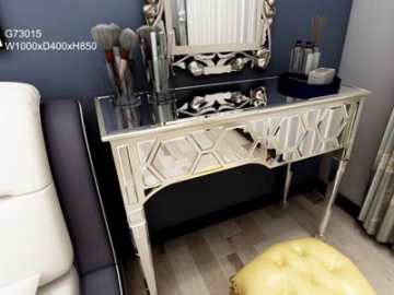 Coiffeuse en verre miroir