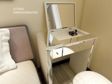 Coiffeuse en verre miroir