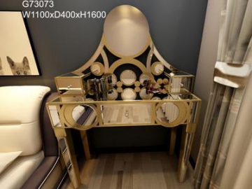 Coiffeuse en verre miroir