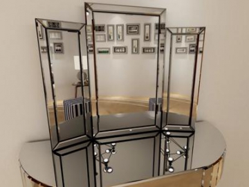 Miroir triptyque pliable pour coiffeuse