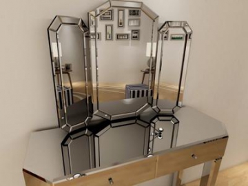 Miroir triptyque pliable pour coiffeuse