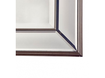 Miroir mural rectangulaire cadre en bois
