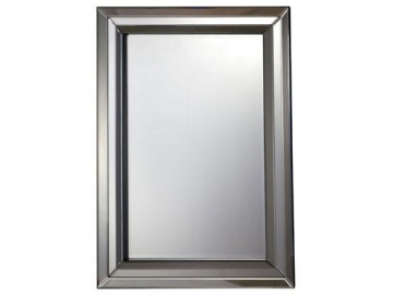Miroir mural rectangulaire cadre en bois