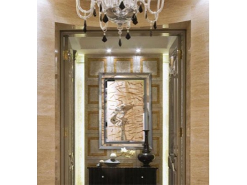 Miroir mural rectangulaire cadre en bois