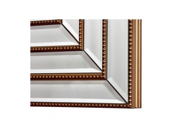 Miroir mural rectangulaire cadre en bois