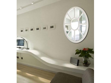 Miroir mural ovale avec cadre
