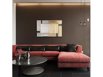 Miroir en verre avec cadre en fibre de verre