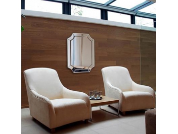Miroir en verre avec cadre en fibre de verre