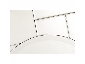 Miroir rond en verre cadre MDF
