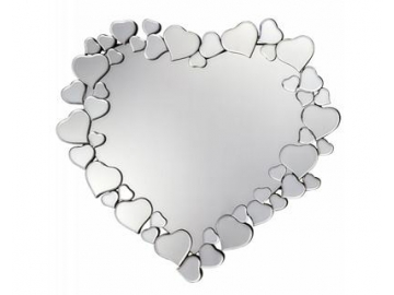 Miroir en forme de cœur - cadre en fibre de verre