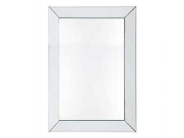 Miroir de maquillage rectangulaire cadre en bois