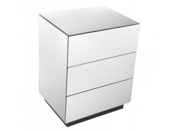 Table de chevet miroir