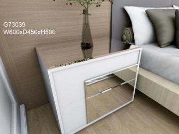Table de chevet miroir