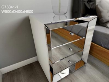 Table de chevet miroir