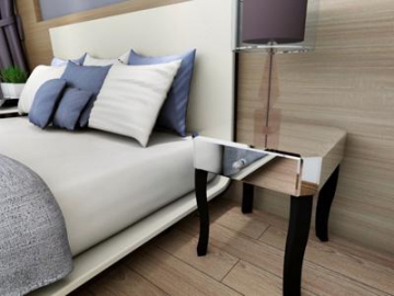 Table de chevet miroir