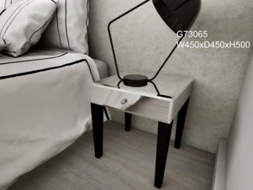 Table de chevet miroir
