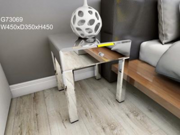 Table de chevet miroir