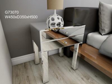 Table de chevet miroir