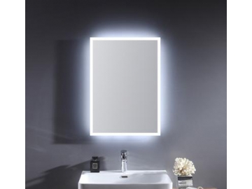 Miroir avec rétro-éclairage LED sans cadre