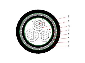 Câble NAYRY 6/1 kV (AL/PVC/SWA/PVC)