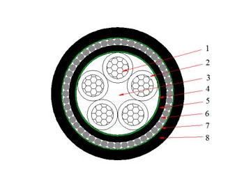 Câble NAYRY 6/1 kV (AL/PVC/SWA/PVC)