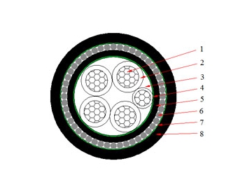Câble NAYRY 6/1 kV (AL/PVC/SWA/PVC)